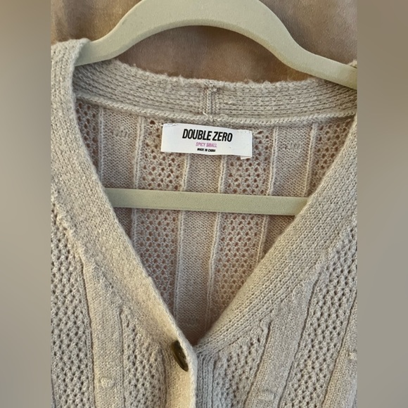 Double Zero Cream Button Up Sweater - Picture 5 of 5